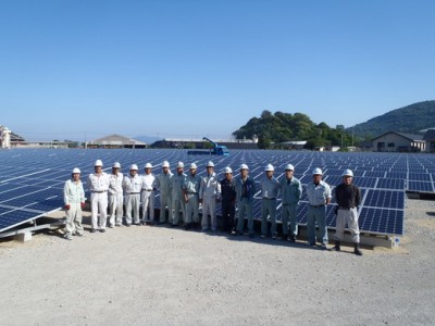 In Kumamoto photovoltaic panel installation